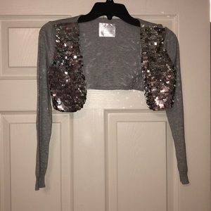 NWOT Girls Justice Sequin Shrug